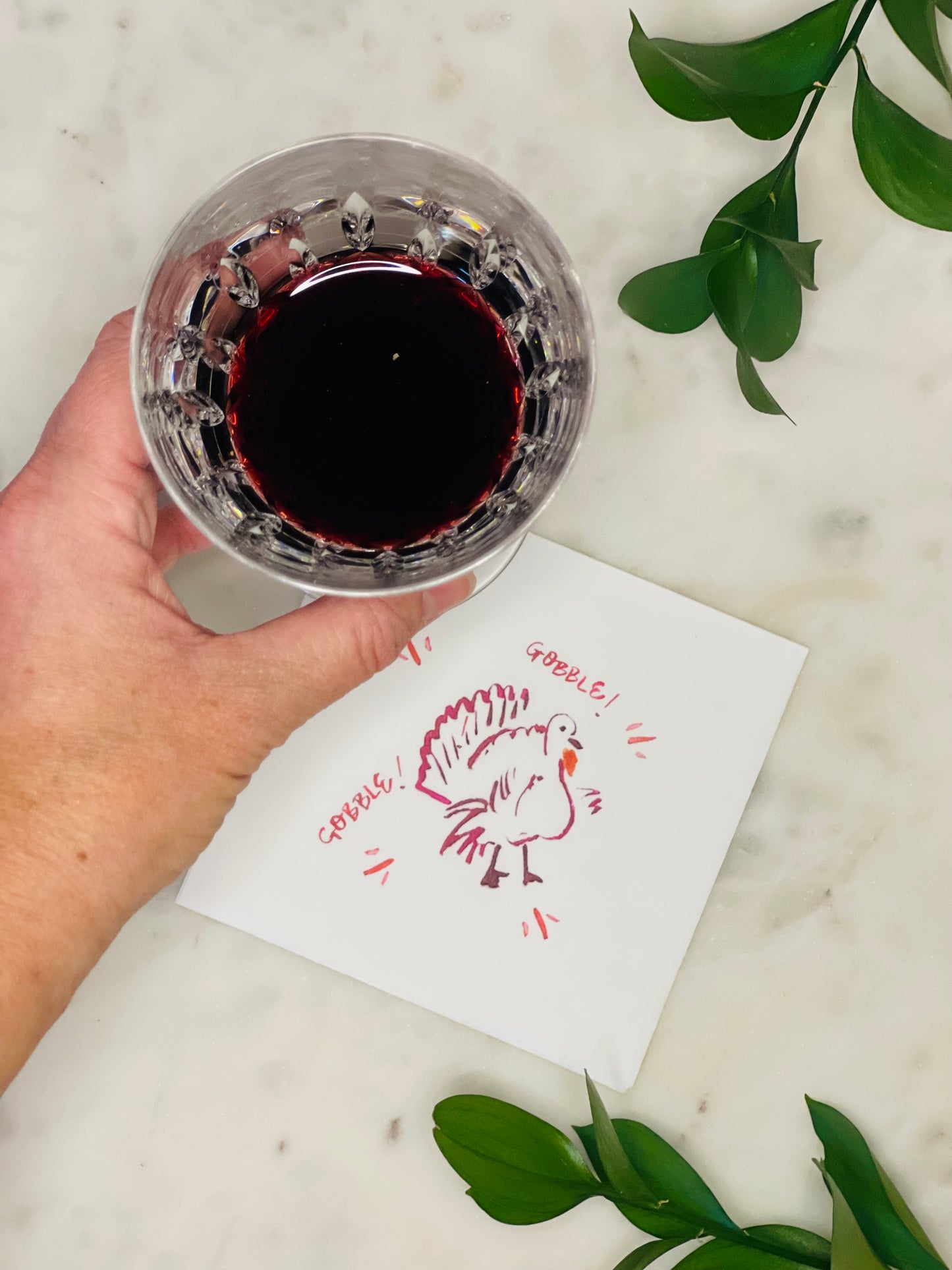 Plum Turkey Paper Cocktail Napkins (S/12)
