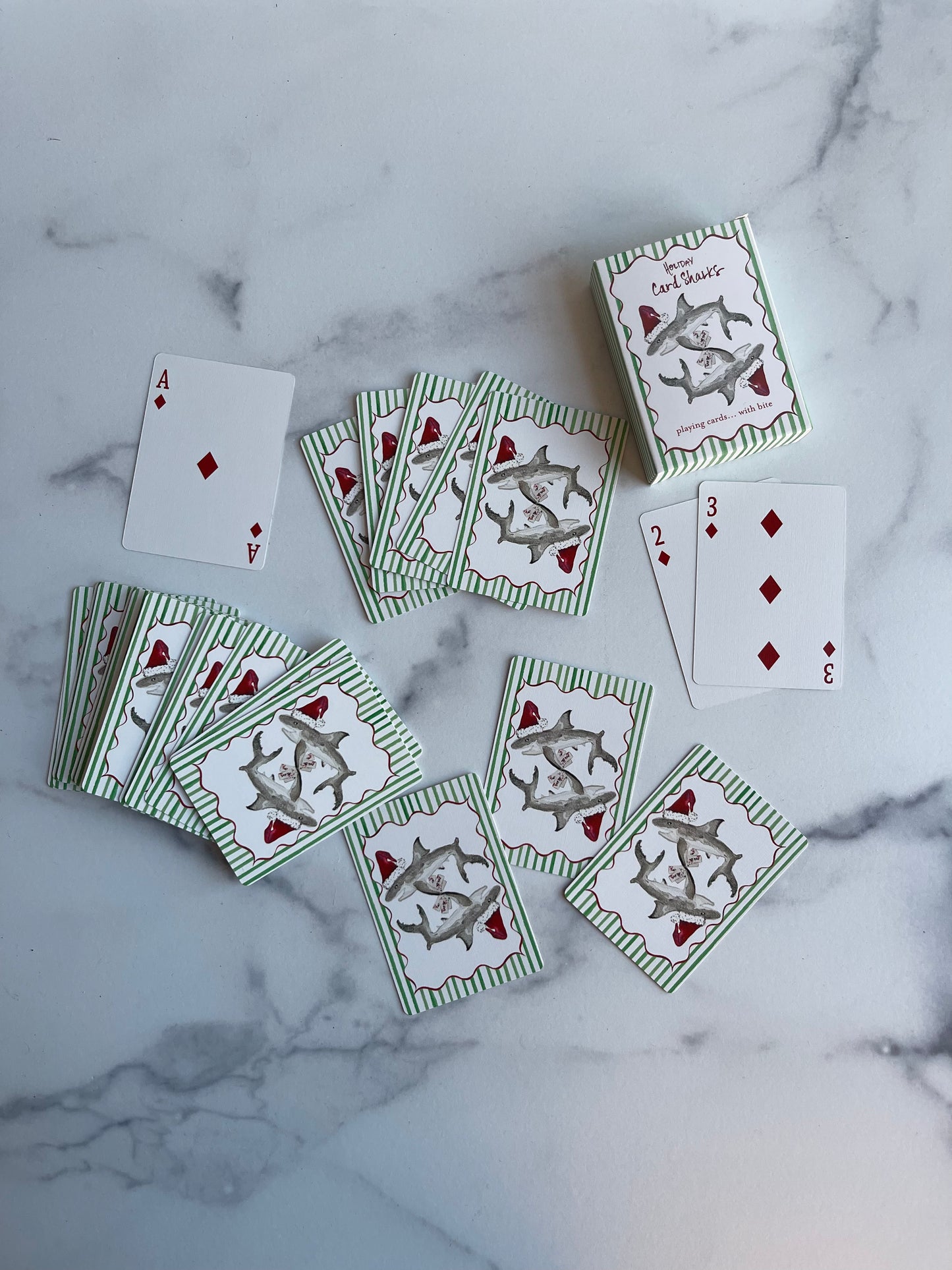 Holiday Card Sharks Standard Playing Cards