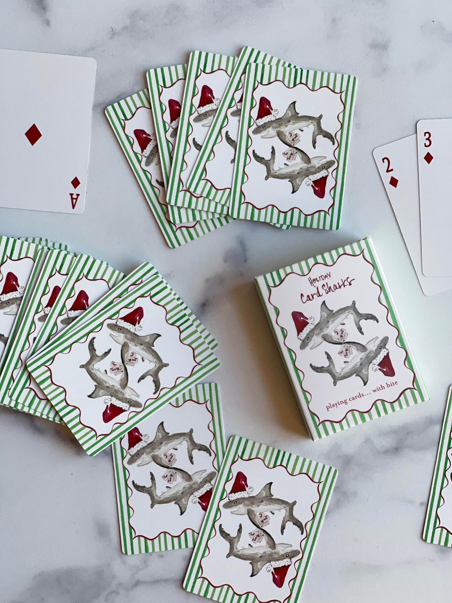 Holiday Card Sharks Standard Playing Cards