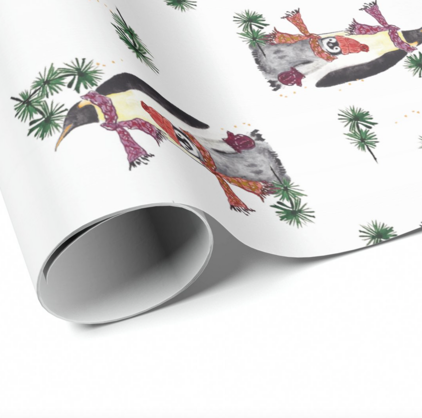 Holiday Penguin 30” Wide Wrapping Paper