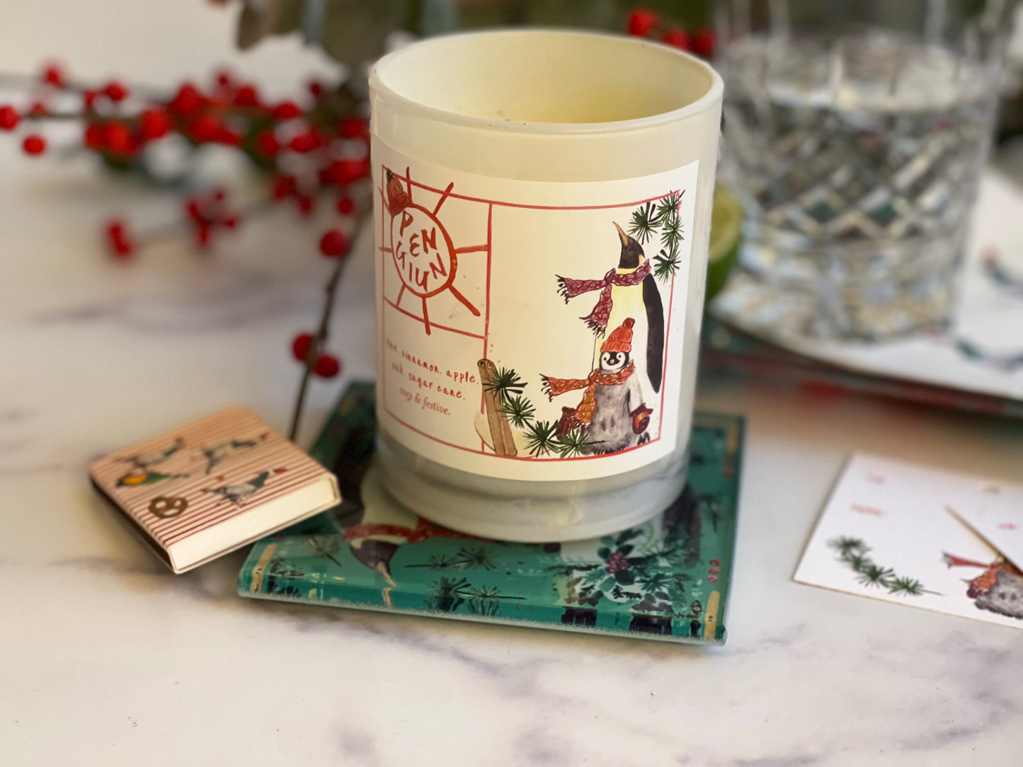 Penguin Candle (Cozy & Festive)