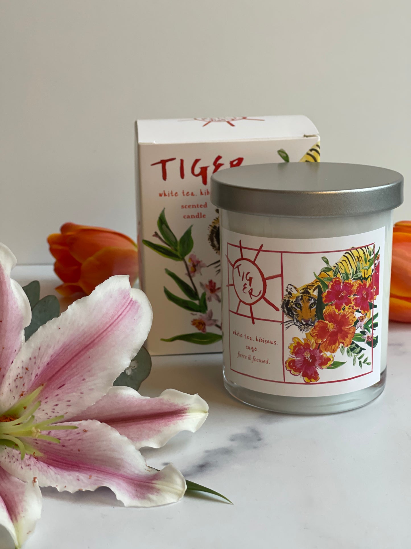 Tiger Candle (Fierce & Focused)