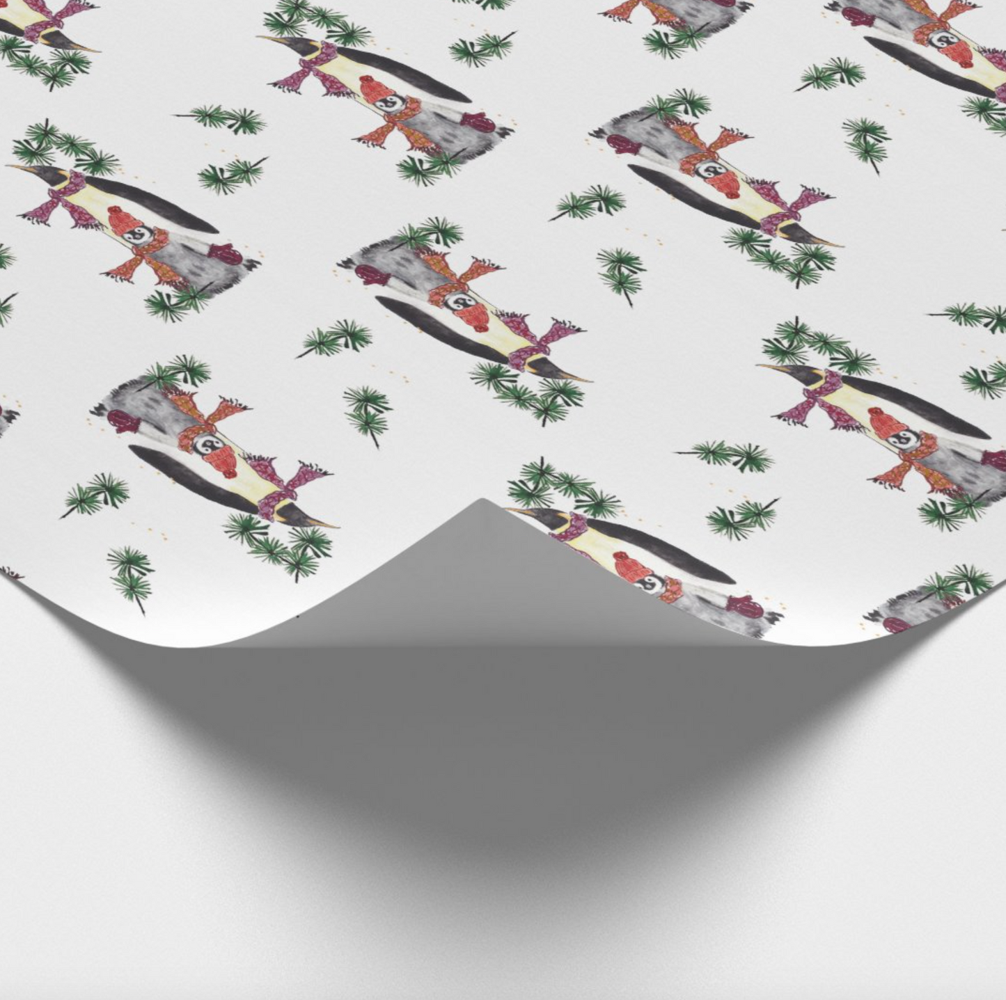 Holiday Penguin 30” Wide Wrapping Paper